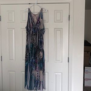 Leopard/Rose print Maxi Dress